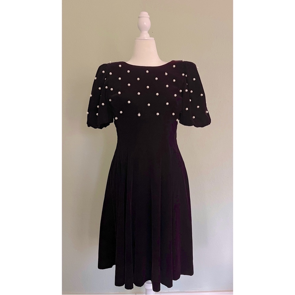 Talbots Maggie’s Boutique Purple Pearl Detail Party Dress